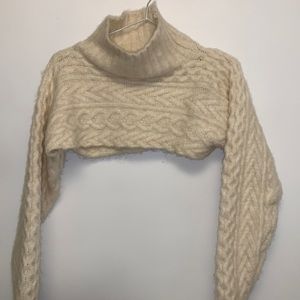 Zara cropped turtleneck / sleeve warmer